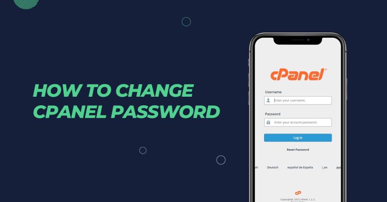 How to reset a cPanel password