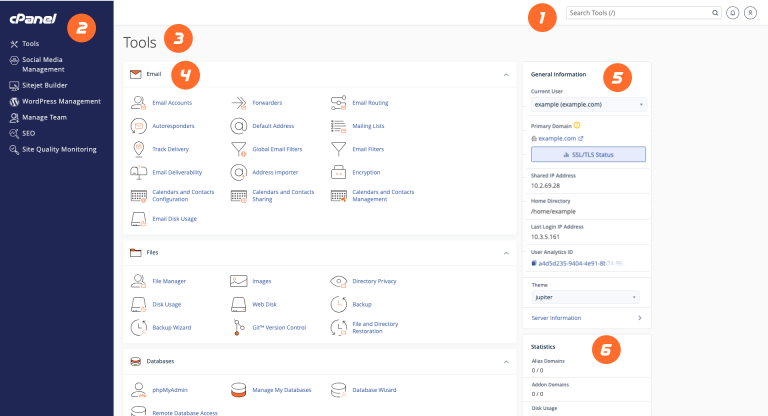 A tour of the cPanel dashboard: Key features explained