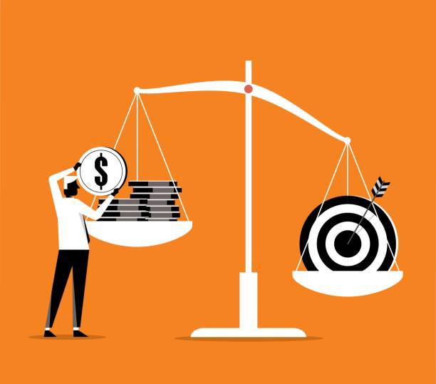 financial risk assessment balance and investment, business style